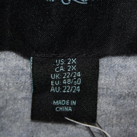 Cynthia Rowley Sz 2X Light Blue Collared Pockets Unlined 100% Wool Coat - Picture 14 of 16